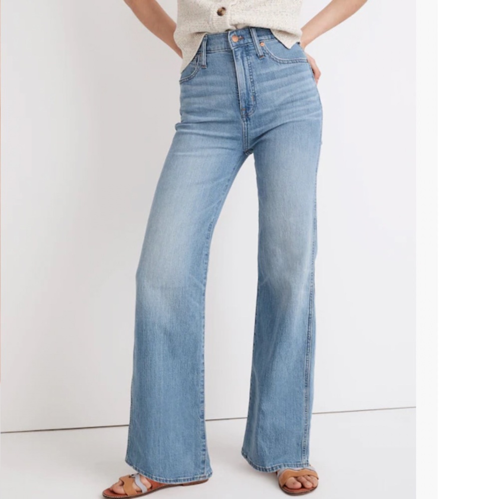 Madewell 11” High-Rise Flare Jeans in Conwell Wash Size 25 - Picture 4 of 14